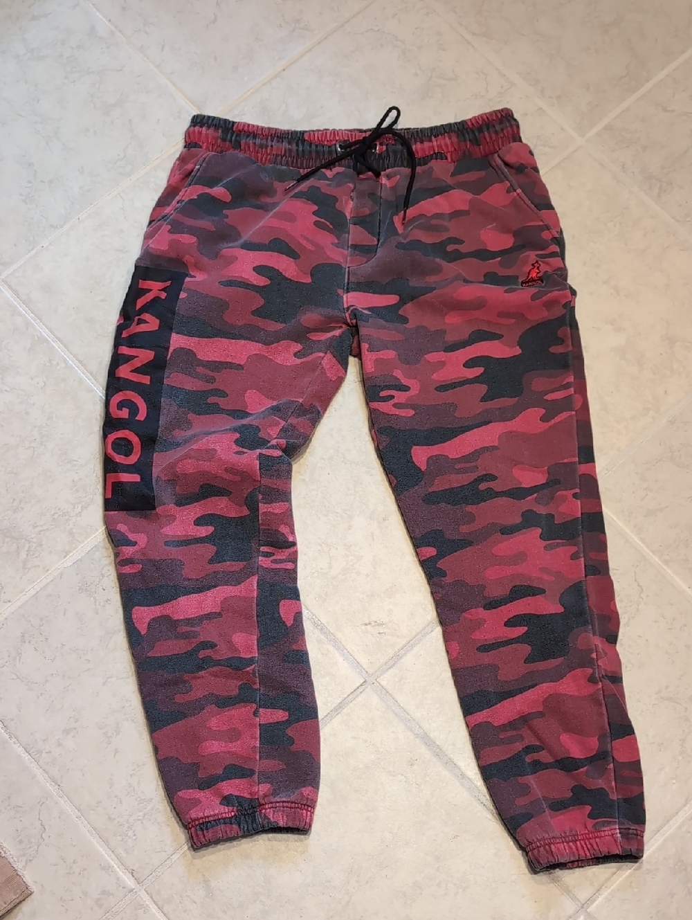 Kangol Burgundy Camo Jogger Sweatpants